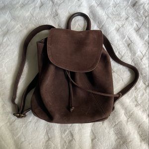 Coach Brown Leather Drawstring Backpack